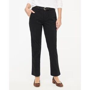 J.CREW High Rise Girlfriend Chino Pant 6P Petite  Casual Office Black NWT B73